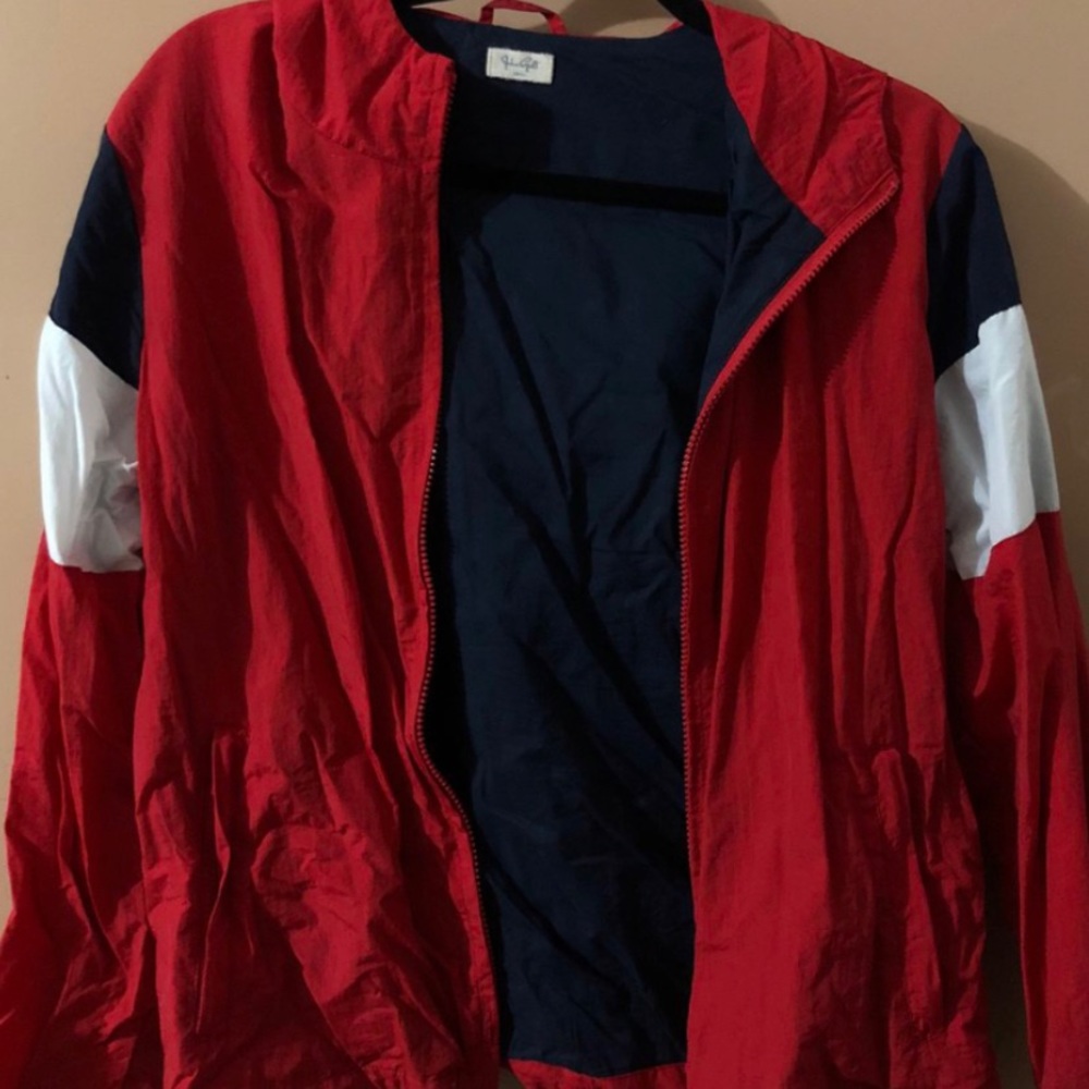 brandy melville red white and blue windbreaker